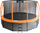 Trampolinë për kopsht LeanSport Best 16ft, diametër 4.9m, me rrjetë sigurie, portokalli