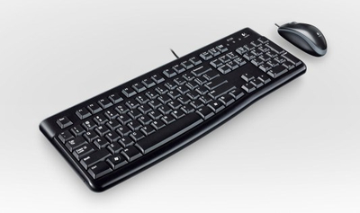 Set tastierë dhe mi Logitech Desktop MK120, USB, me kabllo, i zi