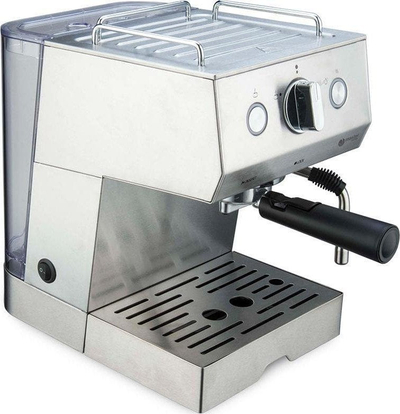 Makine kafeje me presion Master Coffee Kavos MC5403, gjysmë automatike, me mulli kafeje mrena, ngjyrë argjendtë