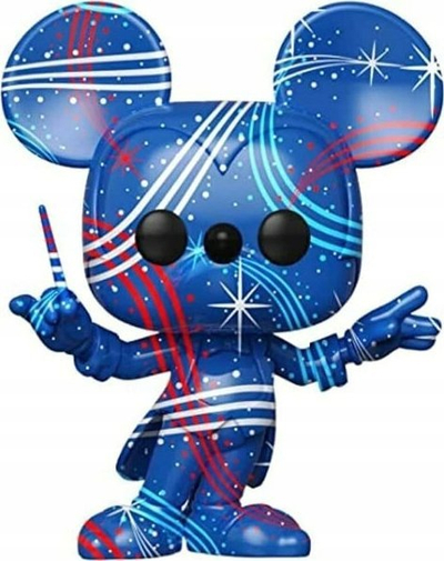 Figurë Funko Pop Disney Mickey Mouse Conductor Mickey Artist Series, edicion i veçantë, vinyl, blu me motive