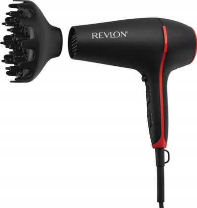Tharëse flokësh Revlon Beauty Smoothstay, me vaj kokosi, me difuzer, e zezë