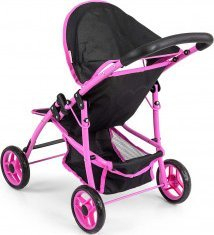 Karrocë kukullash Milly Mally Natalie Prestige, deri 50 cm, e zezë