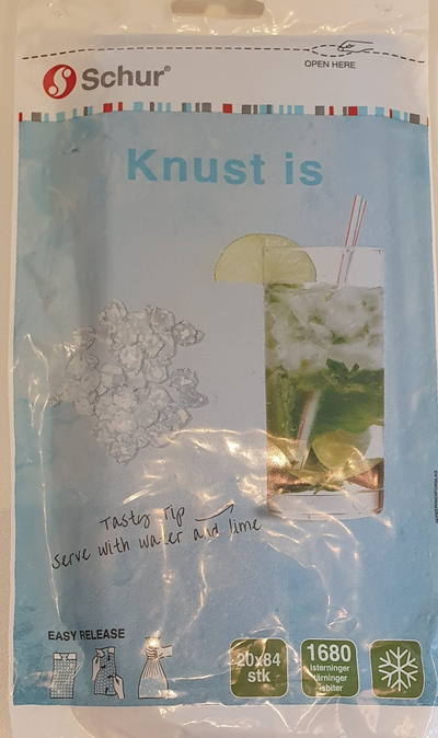 Qese akulli për grimca Schur Knust Is, vetë-mbyllëse, 20 copë, transparente