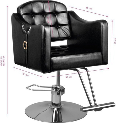 Karrige berberi Activeshop Hair System, rregullim 0-90°, lëkurë eko, e zezë