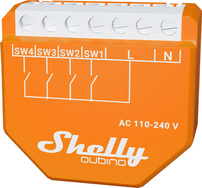 Modul smart home Shelly Wave i4, Z-Wave, 4 hyrje, i bardhë