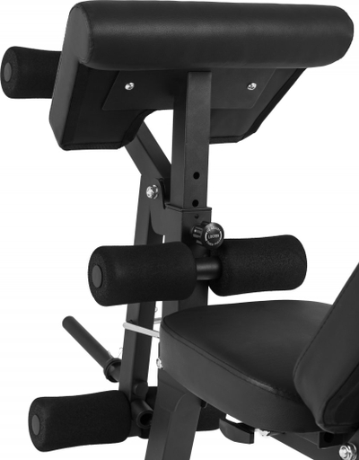 Stol fitnesi me mbajtëse Zipro Superset, 270kg, 164 x 56 x 116cm, i zi