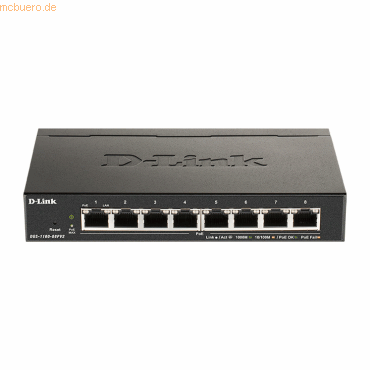 Switch rrjeti D-Link DGS-1100-08PV2, 8 porta Gigabit, PoE, i zi