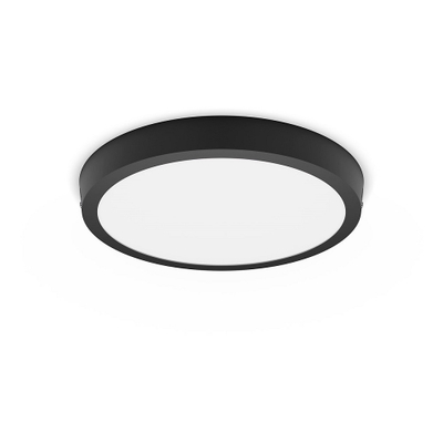Plafonierë Philips Slim Surface Round, 28.6cm, 2700K, e zezë