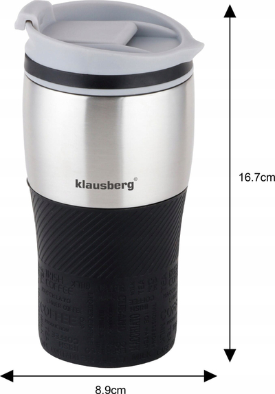 Filxhan termik Klausberg KB-7625, 320ml, çelik inox, gri