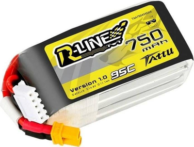 Bateri për dron Tattu R-Line 4S1P, 750mAh, 14.8V 95C, me XT30