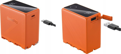 Bateri për kamerë SmallRig NP-F970 4576, 10500mAh, USB-C, portokalli