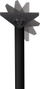 Таванска држачка B-Tech BT7808/B, за цевки Ø50mm, ротација 90°, црна