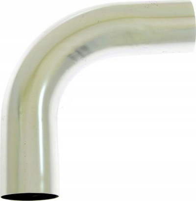 Gyp alumini 90°, universal, 63mm, 35cm, argjendtë