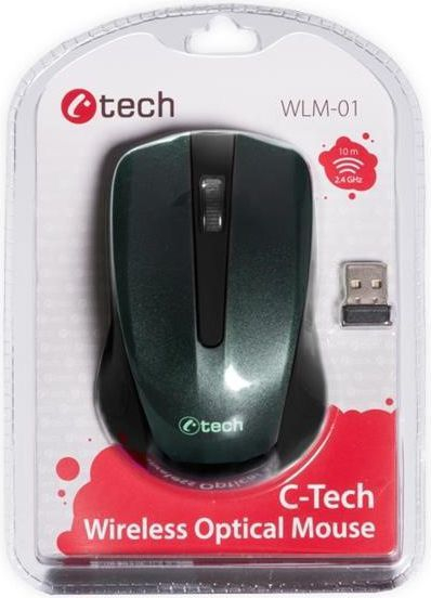 Maus C-Tech WLM-01BK, wireless, USB, i zi