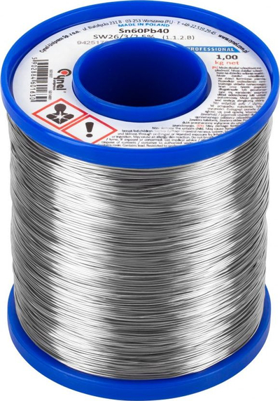 Tel saldimi Cynel Sn60Pb40, 0.90mm, 1kg, ngjyrë argjendi