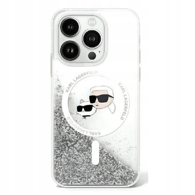 Maskë telefoni Karl Lagerfeld KLHMP16MLGKCSGH, për iPhone 16 Plus 6.7", hardcase transparent me shkëlqim, transparente