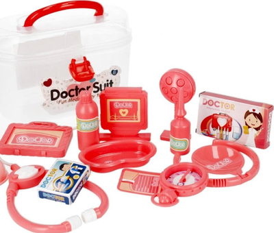 Set doktoreshe lodër MEGA CREATIVE 498948, me valixhe, për kalamaj 3+, rozë