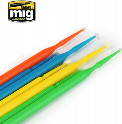 Set furçash modelimi Mig Ammo Sniperbrush Collection, 7 pjesë
