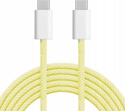 Kabllo USB Kruger&amp;Matz Basic, USB C në USB C, 60W, 1.5m, e verdhë