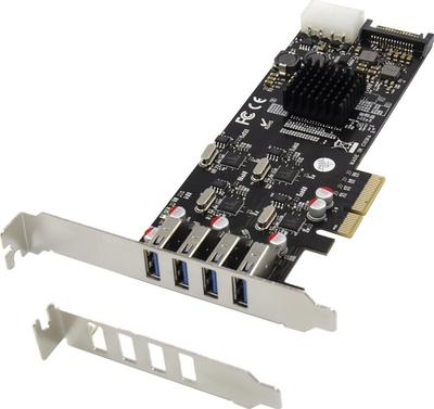 Kartë zgjerimi ProXtend PCIe X4, USB 3.0 me 4 porta, 5 Gbps, ngjyrë e zezë