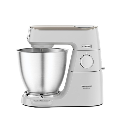 Mikser planetar Kenwood Titanium Chef Baker XL KVL65.001WH, tas inoksi, i bardhë