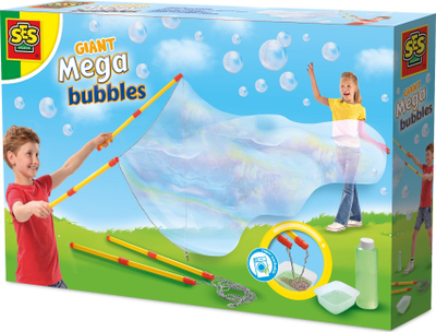 Set flluska t’mdhaja SES Creative Giant Mega Bubbles, shumëngjyrëshe