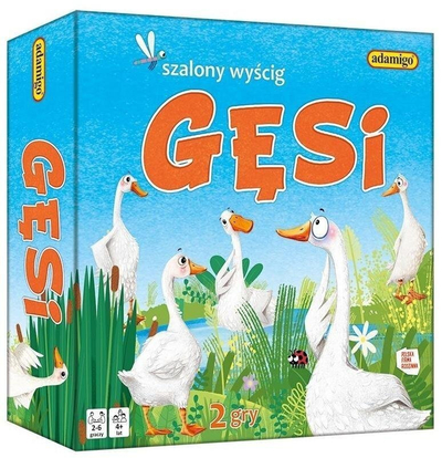 Lojë shoqërore Adamigo Geese Crazy Race, 2 deri 6 lojtarë, 4+ vjeç, shumëngjyrëshe