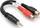Kabllo audio Hosa YRA-154, 3.5 mm TRS në 2x RCA, stereo, e zezë