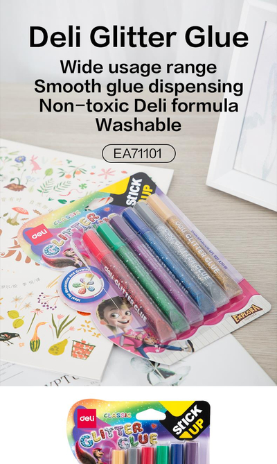 Ngjitës DELI glitter 12ml 6 a71101 1/12