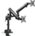 Krah ergonomik për monitor AlzaErgo Arm D85B Essential USB, për 2 monitorë 17-32\", VESA 75x75 100x100, i zi
