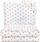 Set shtrati për bebe Muslin Bedding Hearts, 80x100 cm, pambuk muslin, shumëngjyrësh