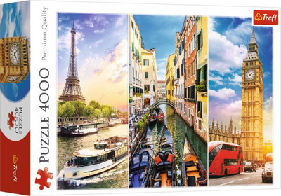Puzzle Trefl Red Trip Around Europe, 4000 copa, 1360 x 960 mm, shumëngjyrësh