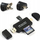 Lexues kartash Unbranded, USB dhe USB Type C, SD dhe microSD, gri