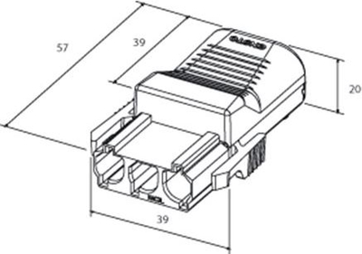 Prizë 3 polëshe Ensto NAC31S.W, kabllo 5.5 12 mm, e bardhë