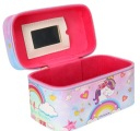 Кутија за козметика Adar Unicorn Rainbow, со рачка, со огледало, шарена