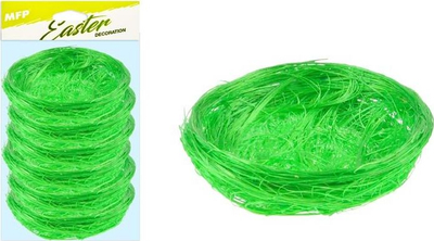 Set dekorativ MFP Sisal Nest, 6 copë, 7 cm, jeshile