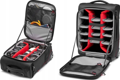 Çantë fotografike Manfrotto Reloader Air-50 PL me rrota, për DSLR, e zezë