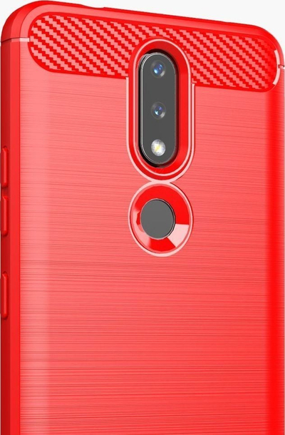 Mbrojtëse telefoni Hurtel Carbon Case Nokia 2.4, TPU i butë, me relief karboni, ngjyrë e zezë