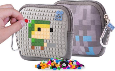 Portofol Pixie Crew Small Pouch PXA-08-68, silikon me pika pixel, gri