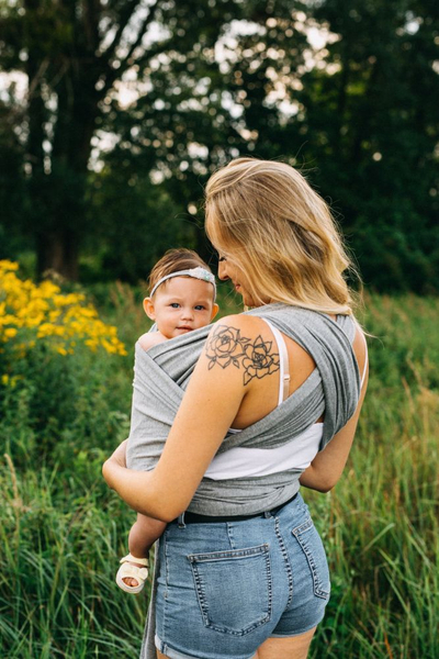 Shall mbajtës për bebe Pulp Baby Sling, pambuk organik, i zi