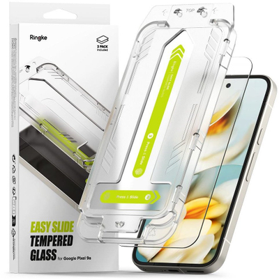 Заштитно стакло Ringke Easy Slide, за Google Pixel 9a, 2 парчиња, проѕирно