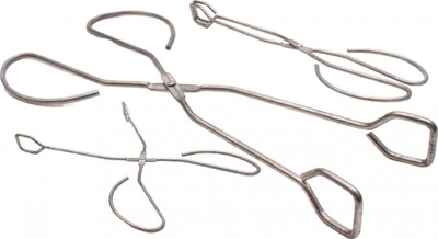 Pinca kuzhine për skarë, 35cm, çelik inox, argjendtë