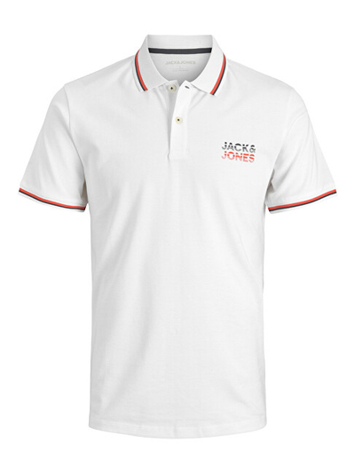 Maicë polo Jack&Jones JJATLAS Regular Fit, e bardhë