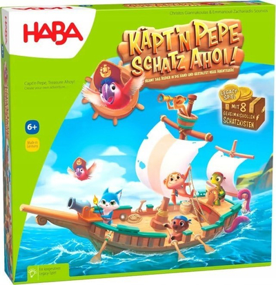 Loja me letra Haba Captain Pepe Ahoy Treasures, bashkëpunuese, për kalamaj 6+, shumëngjyrëshe