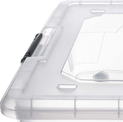 Kuti ruajtjeje Orion me kapak, 55L, transparente