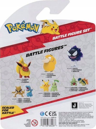 Set figura Pokemon Battle Figure Jazwares, 3 copa, Bulbasaur Sneasel Glaceon, shumëngjyrëshe