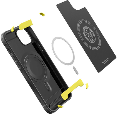 Mbulesa mbrojtëse Spigen Rugged Armor MagSafe për Apple iPhone 14, e zezë