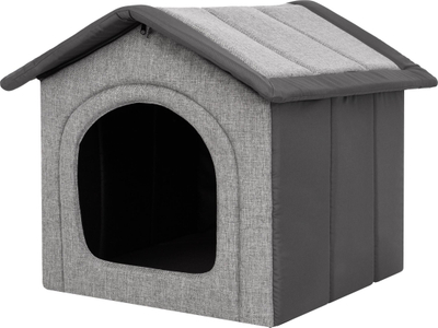 Kasolle për qen Hobbydog R4 Inarii Kennel, e lehtë, gri e hapur me grafit
