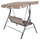 Lëkundëse verande 3-ulëse me mbrojtës dielli Likid 174x110x200Hcm (HM5979.02), gri/ kaftë