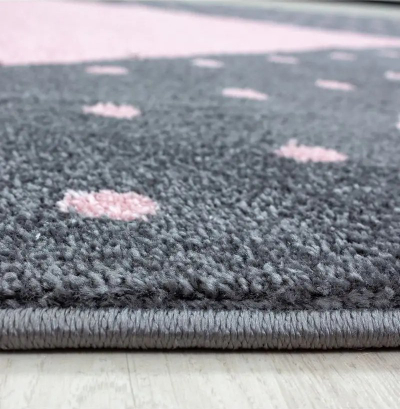 Tapet për kalamaj Bravich LTD Bambi Heart, rrumbullak, 120 cm, gri rozë